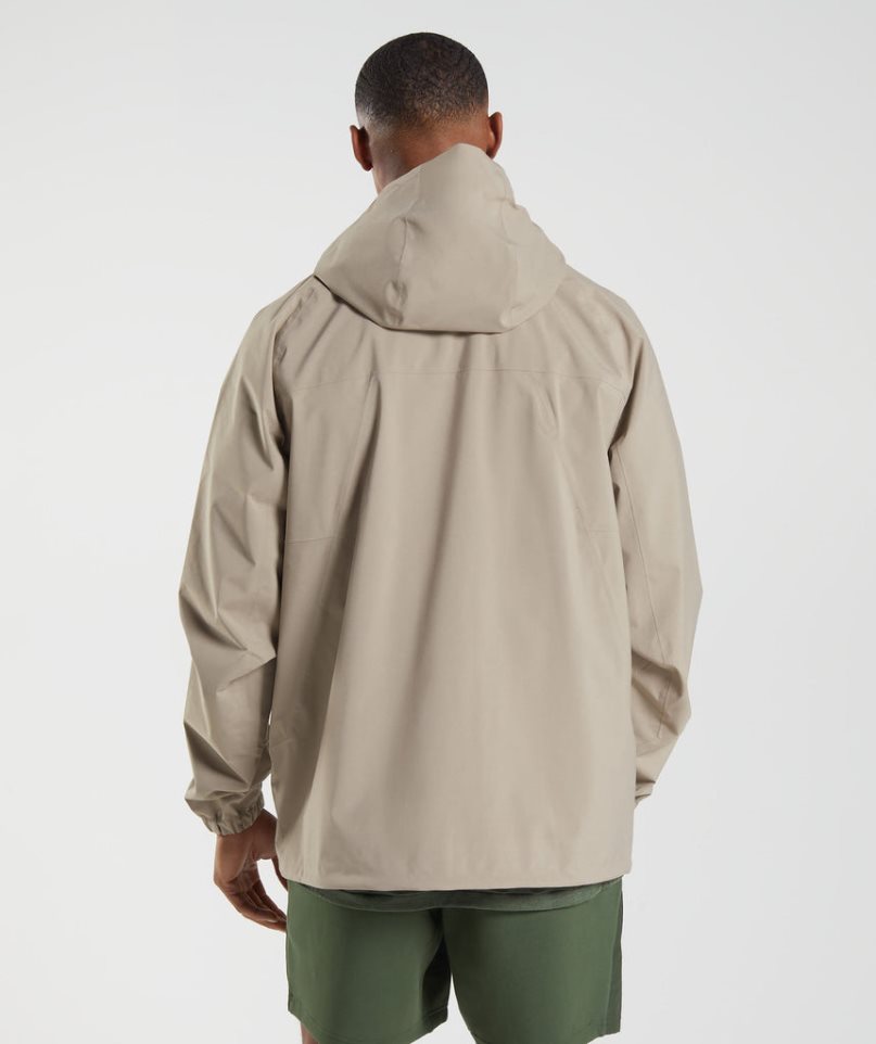 Men's Gymshark Retake Jackets Beige | CA 83675A